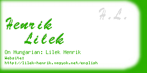 henrik lilek business card